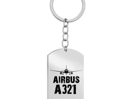 Airbus A321 & Plane Designed Stainless Steel Key Chains (Double Side) Supply