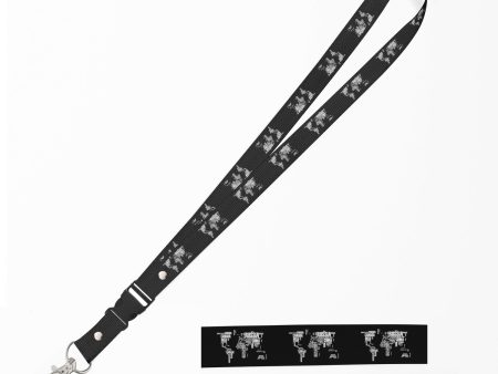 World Map (Text) Designed Detachable Lanyard & ID Holders Sale