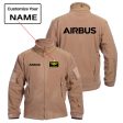 Airbus & Text Designed Fleece Military Jackets (Customizable) For Cheap