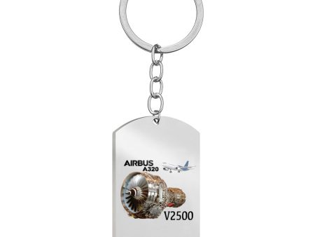 Airbus A320 & V2500 Engine Designed Stainless Steel Key Chains (Double Side) Cheap