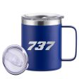 737 Flat Text Designed Stainless Steel Laser Engraved Mugs on Sale