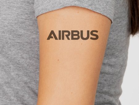 Airbus & Text Designed Tattoes For Discount