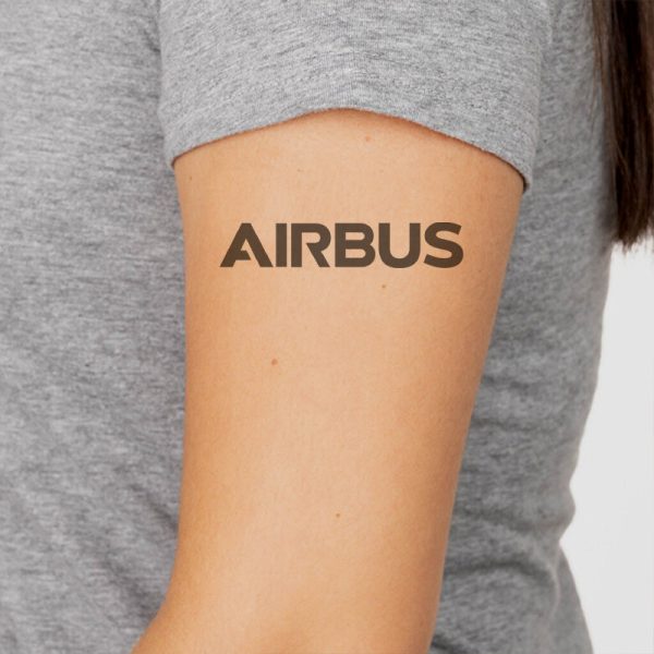 Airbus & Text Designed Tattoes For Discount