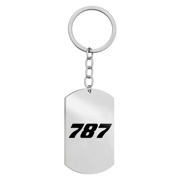 787 Flat Text Designed Stainless Steel Key Chains (Double Side) Online Hot Sale