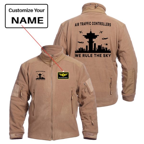 Air Traffic Controllers - We Rule The Sky Designed Fleece Military Jackets (Customizable) on Sale