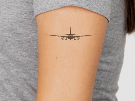 Airbus A330 Silhouette Designed Tattoes For Cheap