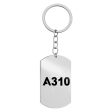 A310 Flat Text Designed Stainless Steel Key Chains (Double Side) Online now