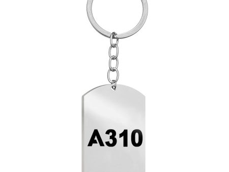 A310 Flat Text Designed Stainless Steel Key Chains (Double Side) Online now