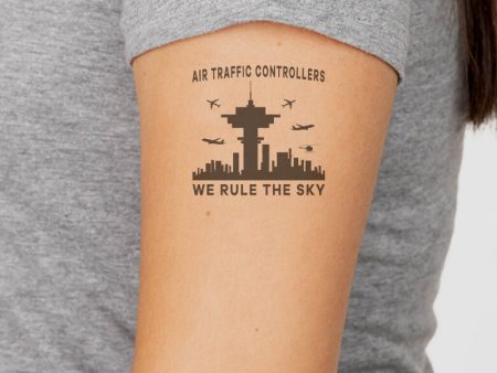 Air Traffic Controllers - We Rule The Sky Designed Tattoes Online Sale