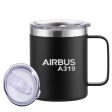 Airbus A319 & Text Designed Stainless Steel Laser Engraved Mugs For Sale