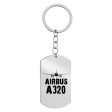 Airbus A320 & Plane Designed Stainless Steel Key Chains (Double Side) Online Sale