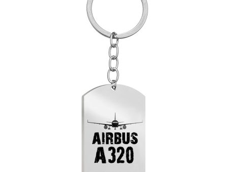 Airbus A320 & Plane Designed Stainless Steel Key Chains (Double Side) Online Sale