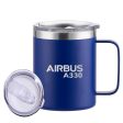 Airbus A330 & Text Designed Stainless Steel Laser Engraved Mugs Online Hot Sale