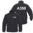 A350 Flat Text Designed Fleece Military Jackets (Customizable) For Sale