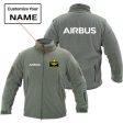 Airbus & Text Designed Fleece Military Jackets (Customizable) For Cheap