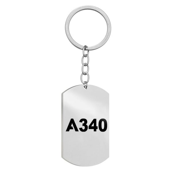 A340 Flat Text Designed Stainless Steel Key Chains (Double Side) Supply