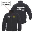 Airbus A320 Printed Designed Fleece Military Jackets (Customizable) Cheap