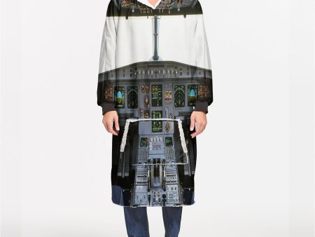 Airbus A320 Cockpit (Wide) Designed Blanket Hoodies Online now