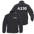 A330 Flat Text Designed Fleece Military Jackets (Customizable) For Cheap