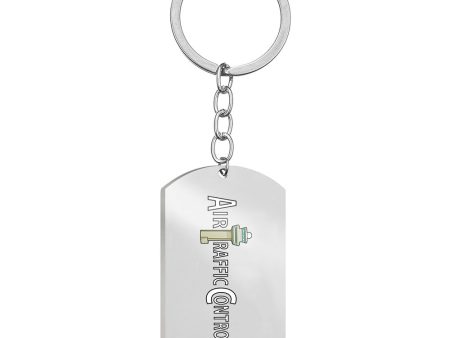 Air Traffic Control Designed Stainless Steel Key Chains (Double Side) Discount