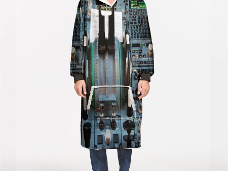 Airbus A320 Cockpit Designed Blanket Hoodies Hot on Sale