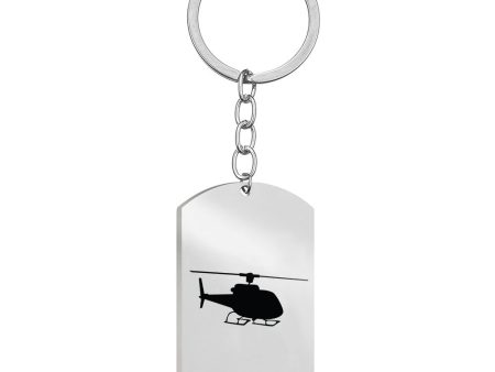 Helicopter Designed Stainless Steel Key Chains (Double Side) on Sale