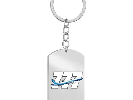 Super Boeing 777 Designed Stainless Steel Key Chains (Double Side) Fashion