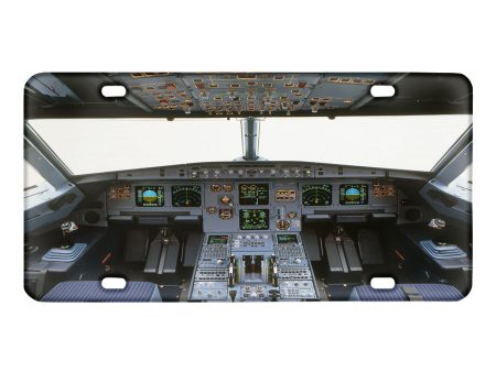 Airbus A320 Cockpit (Wide) Designed Metal (License) Plates Fashion