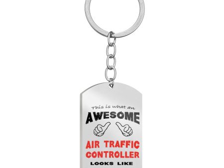 Air Traffic Controller Designed Stainless Steel Key Chains (Double Side) Cheap