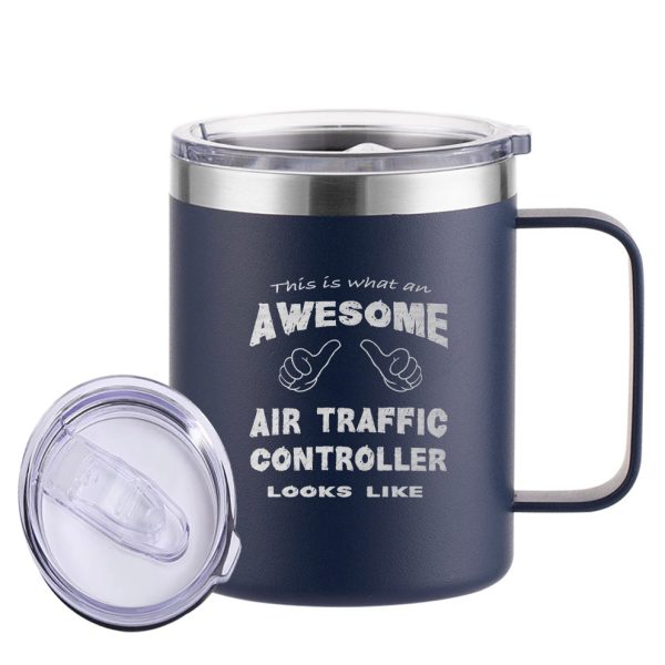 Air Traffic Controller Designed Stainless Steel Laser Engraved Mugs Cheap