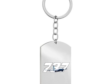 Super Boeing 737 Designed Stainless Steel Key Chains (Double Side) Online