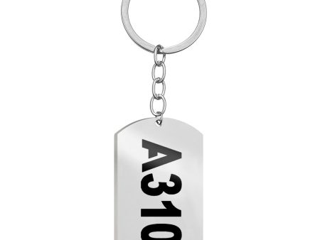 A310 Text Designed Stainless Steel Key Chains (Double Side) Sale