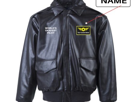 World s Okayest Pilot Designed Leather Bomber Jackets (NO Fur) For Discount