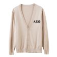 A320 Flat Text Designed Cardigan Sweaters Supply