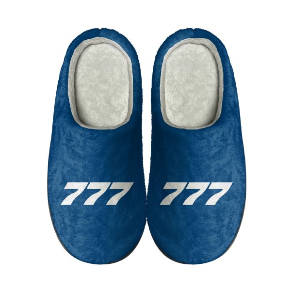 777 Flat Text Designed Cotton Slippers Fashion