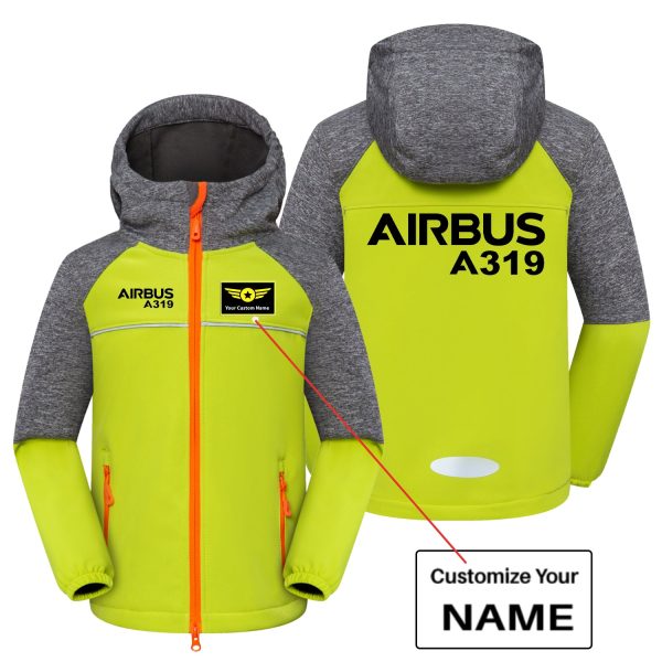 Airbus A319 & Text Designed Children Polar Style Jackets For Sale