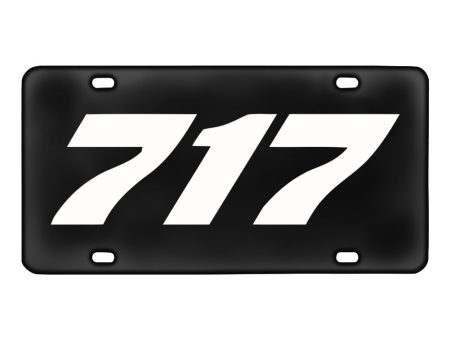 717 Flat Text Designed Metal (License) Plates Sale