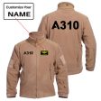 A310 Flat Text Designed Fleece Military Jackets (Customizable) For Cheap