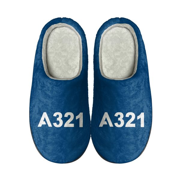 A321 Flat Text Designed Cotton Slippers For Discount