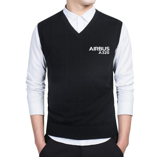 Airbus A320 & Text Designed Sweater Vests Fashion