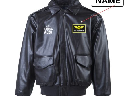 Airbus A320 & Plane Designed Leather Bomber Jackets (NO Fur) Online Hot Sale