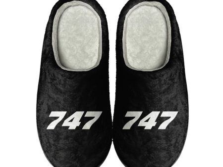 747 Flat Text Designed Cotton Slippers For Discount