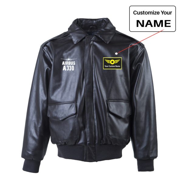 Airbus A330 & Plane Designed Leather Bomber Jackets (NO Fur) Fashion