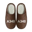 A340 Flat Text Designed Cotton Slippers Online Hot Sale