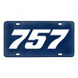 757 Flat Text Designed Metal (License) Plates For Sale