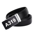 A319 Flat Text Designed Men Belts Online Hot Sale