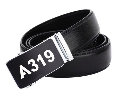 A319 Flat Text Designed Men Belts Online Hot Sale