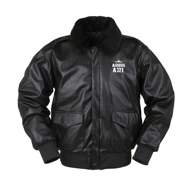 Airbus A321 & Plane Designed Leather Bomber Jackets on Sale