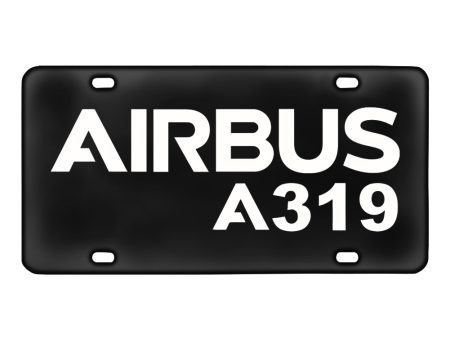 Airbus A319 & Text Designed Metal (License) Plates Supply