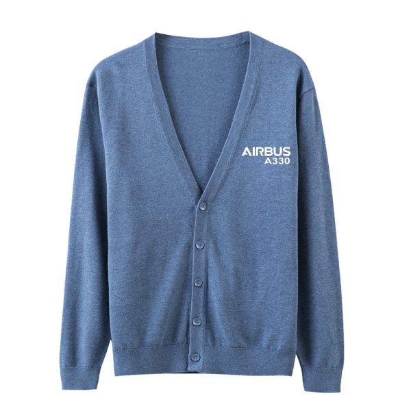 Airbus A330 & Text Designed Cardigan Sweaters Sale